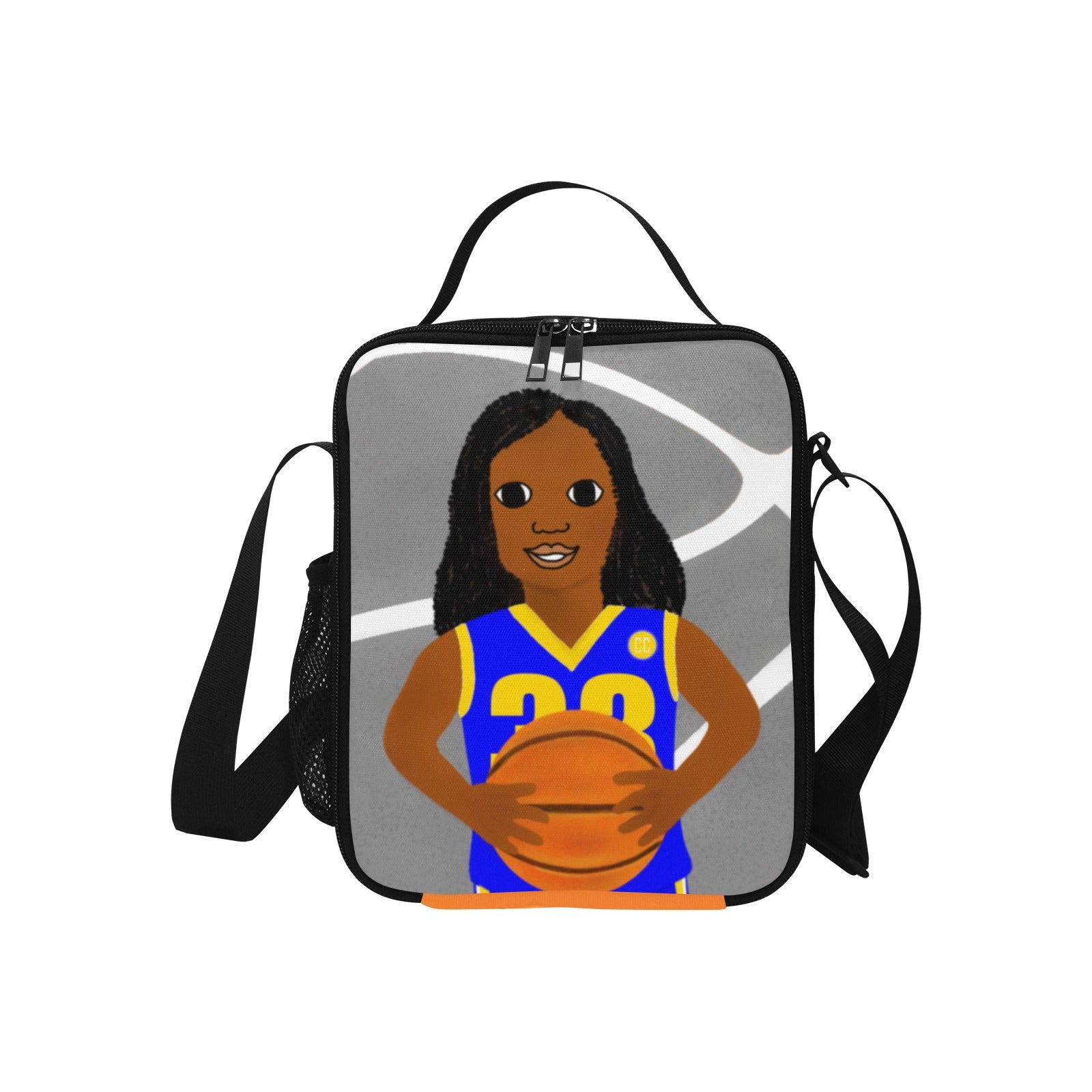 Basketball B Ball Girl Affirmations PICK SKIN TONE Crossbody Lunch B Cocoa Cutie