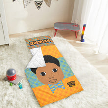 Load image into Gallery viewer, Bow Tie Boy Affirmations (PICK SKIN TONE) Kids&#39; Nap Mat
