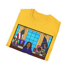 Load image into Gallery viewer, Cocoa Cutie President Girl Future Adult Unisex Softstyle T-Shirt (PICK SKIN TONE)
