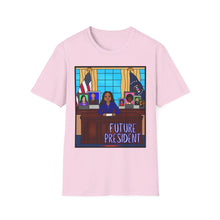 Load image into Gallery viewer, Cocoa Cutie President Girl Future Adult Unisex Softstyle T-Shirt (PICK SKIN TONE)
