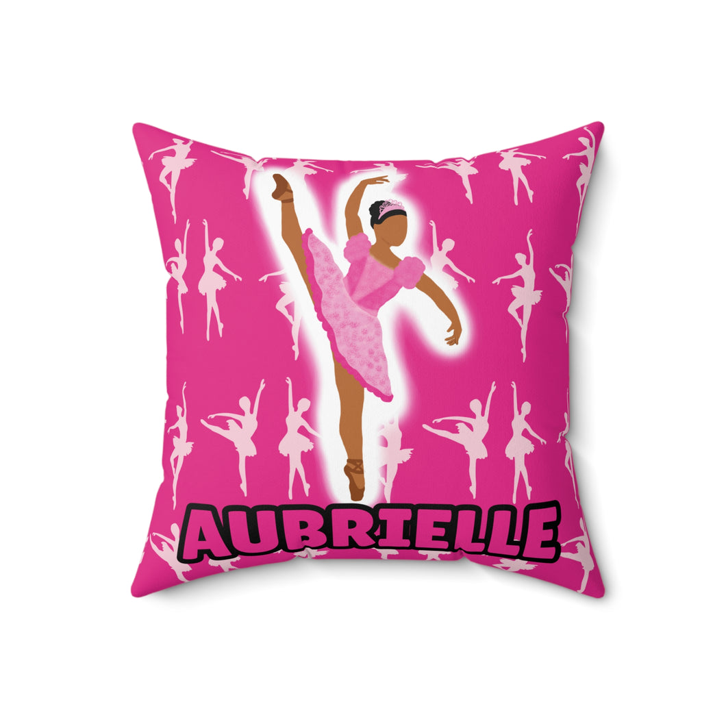 Cocoa Cutie Active Cutie Ballerina Affirmation Pillow- Girl (PICK SKIN TONE)