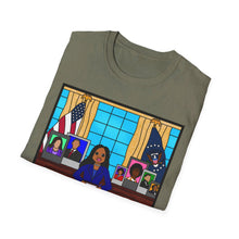 Load image into Gallery viewer, Cocoa Cutie President Girl Future Adult Unisex Softstyle T-Shirt (PICK SKIN TONE)
