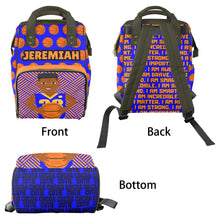 Load image into Gallery viewer, Basketball B-Ball Boy Affirmations (PICK SKIN TONE) Diaper Bag
