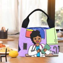 Load image into Gallery viewer, Doctor Medical Girl Affirmations (PICK SKIN TONE) Lunch Bag
