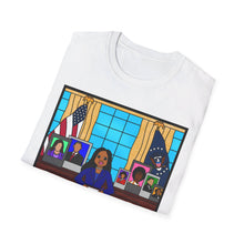 Load image into Gallery viewer, Cocoa Cutie President Girl Future Adult Unisex Softstyle T-Shirt (PICK SKIN TONE)
