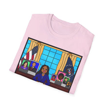 Load image into Gallery viewer, Cocoa Cutie President Girl Future Adult Unisex Softstyle T-Shirt (PICK SKIN TONE)
