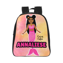 Load image into Gallery viewer, Pink Mermaid (PICK SKIN TONE) Mini Faux Leather Backpack
