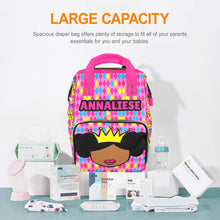 Load image into Gallery viewer, Princess Vibes Affirmations (PICK SKIN TONE) Diaper Bag
