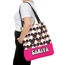 Load image into Gallery viewer, Cocoa Cuties (All Girls) Afro Puffs and Pink Bows Tote Bag
