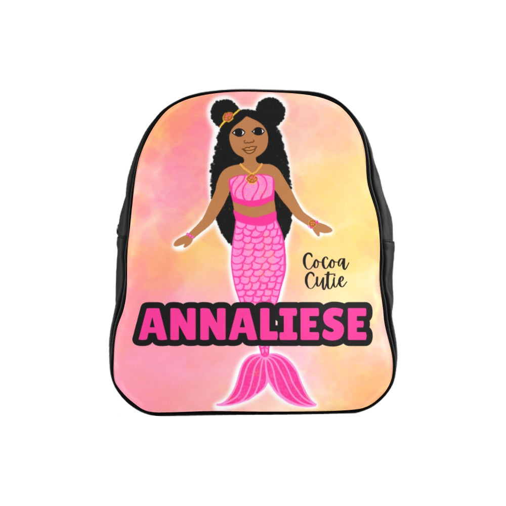 Pink Mermaid (PICK SKIN TONE) Mini Faux Leather Backpack