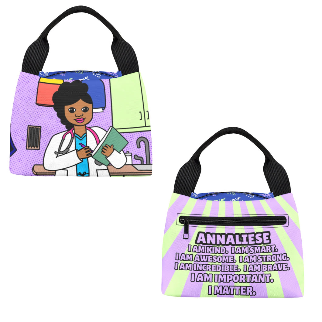 Doctor Medical Girl Affirmations (PICK SKIN TONE) Lunch Bag