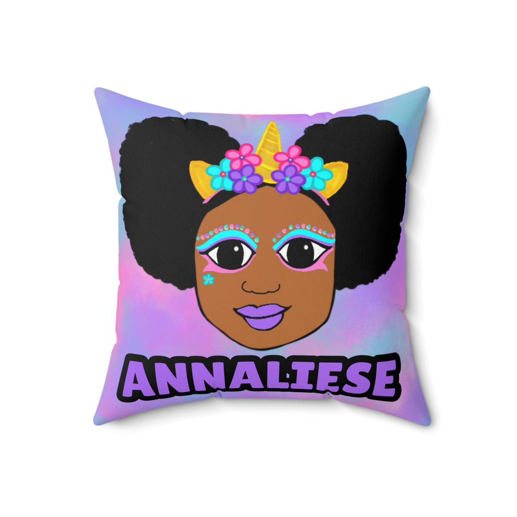 Cocoa Cutie Unicorn Magic Affirmation Pillow- Girl (PICK SKIN TONE)