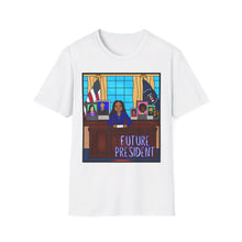 Load image into Gallery viewer, Cocoa Cutie President Girl Future Adult Unisex Softstyle T-Shirt (PICK SKIN TONE)
