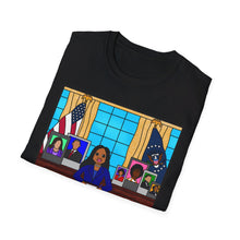 Load image into Gallery viewer, Cocoa Cutie President Girl Future Adult Unisex Softstyle T-Shirt (PICK SKIN TONE)
