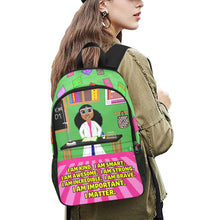 Load image into Gallery viewer, Cocoa Cutie Chemist Affirmations Backpack (PICK YOUR SKIN TONE)
