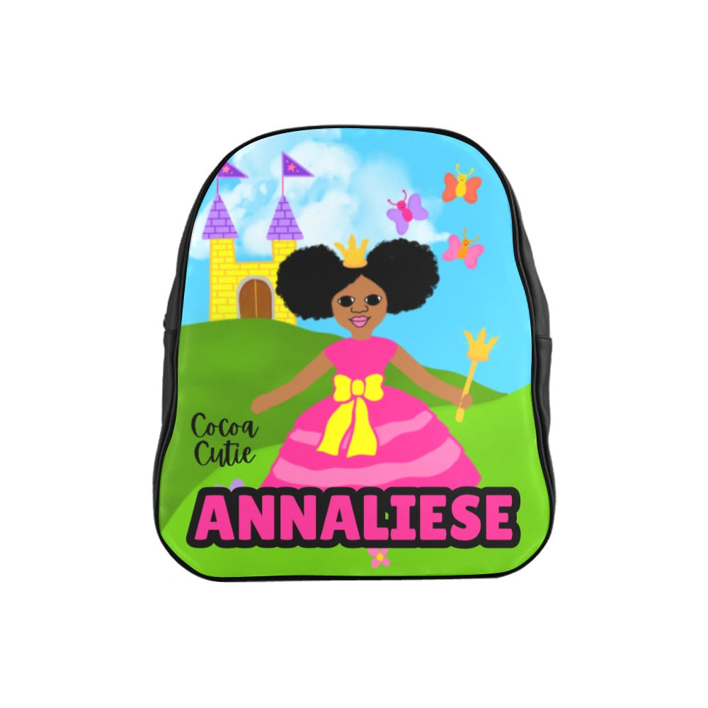 Princess Afro Puffs (PICK SKIN TONE) Mini Faux Leather Backpack