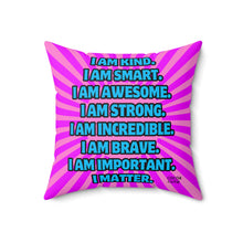 Load image into Gallery viewer, Cocoa Cutie Artist Affirmations Pillow- Girl (PICK SKIN TONE)
