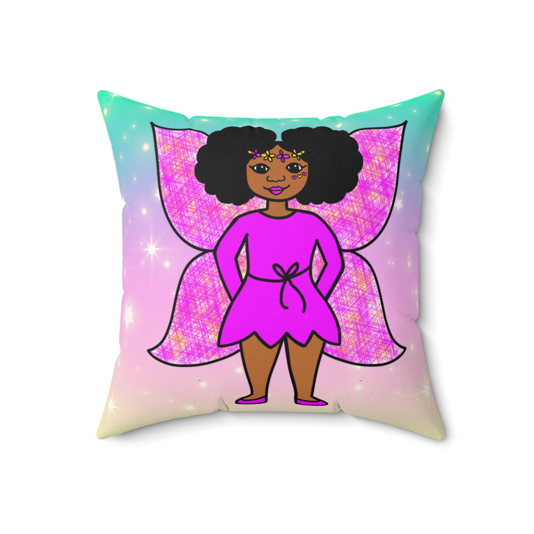 Cocoa Cutie Pink Fairy Affirmation Pillow- Girl (PICK SKIN TONE)
