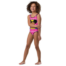 Load image into Gallery viewer, Cocoa Cutie Princess Vibes Kids Swimsuit (Size 2T-7)- PICK SKIN TONE
