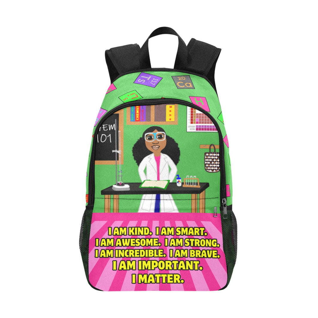 Cocoa Cutie Chemist Affirmations Backpack (PICK YOUR SKIN TONE)