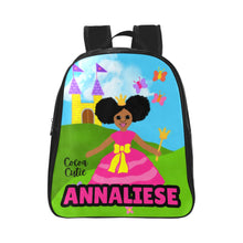 Load image into Gallery viewer, Princess Afro Puffs (PICK SKIN TONE) Mini Faux Leather Backpack
