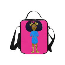 Load image into Gallery viewer, Leopard Affirmations (PICK SKIN TONE) Crossbody Lunch Bag
