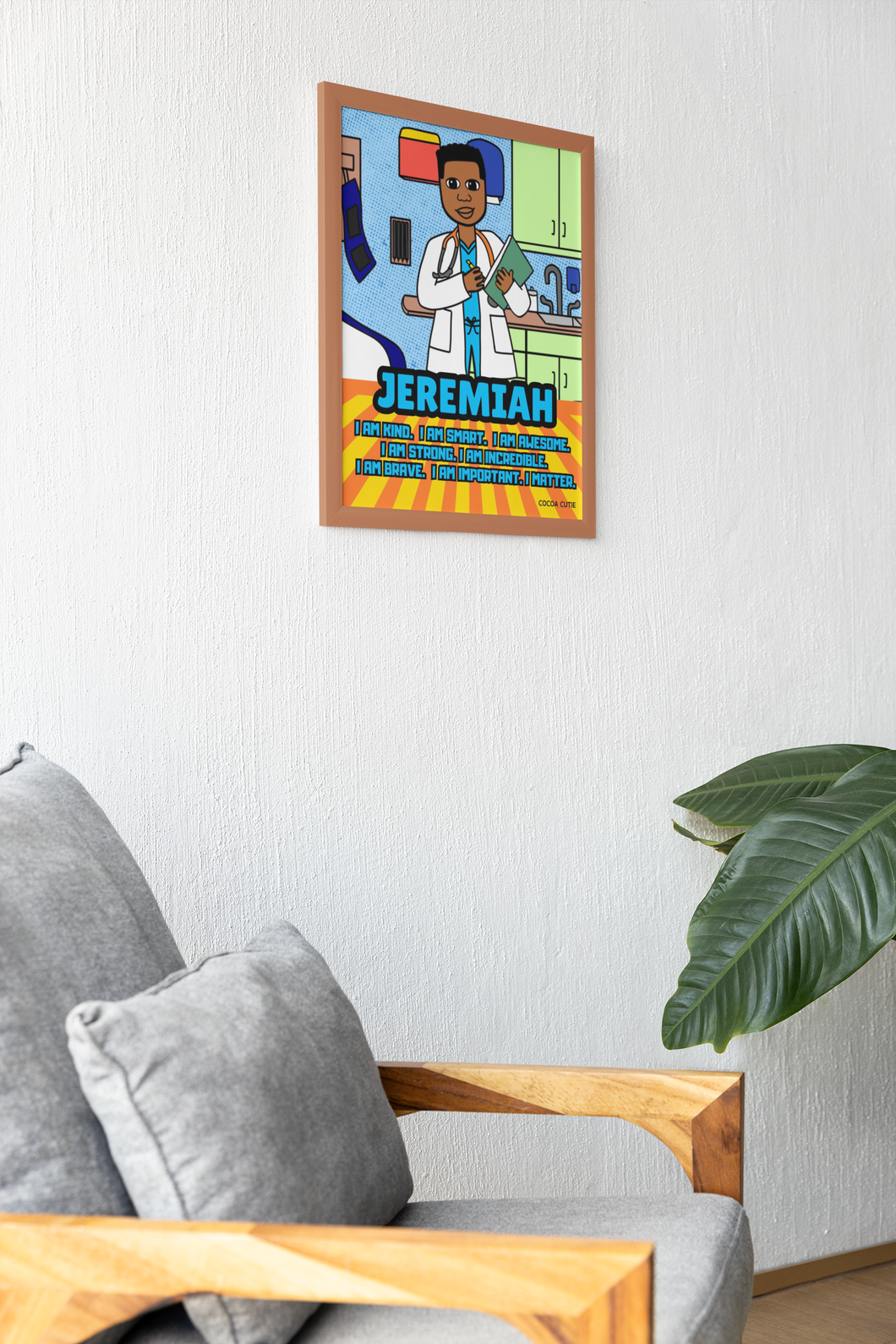 Cocoa Cutie Doctor Affirmations Matte Poster- Boy (PICK SKIN TONE)