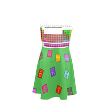 Load image into Gallery viewer, Cocoa Cutie Chemist/Scientist Kid&#39;s Sleeveless Dress(PICK SKIN TONE)- GREEN
